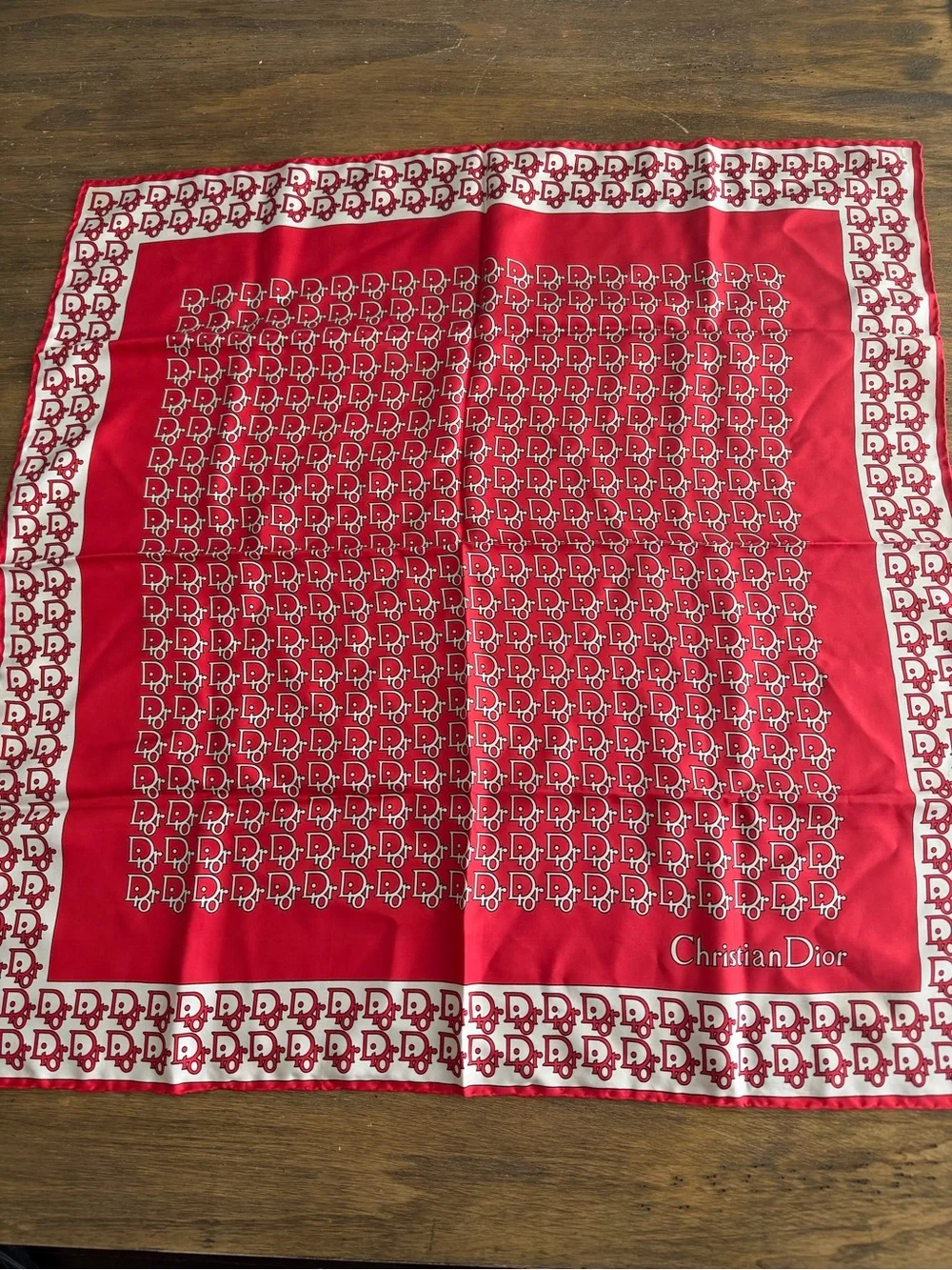 Dior Logo Printed Silk Scarf Bandana